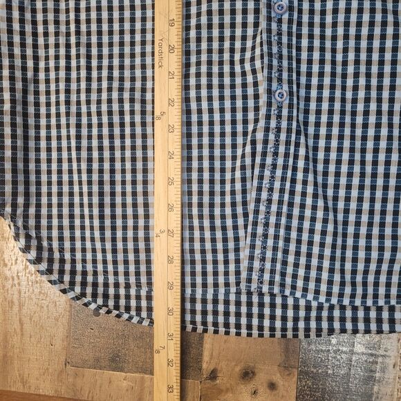 Robert Graham Blue Gingham Check Shirt‎ Mens XL Long Sleeve Button Up - Picture 8 of 10